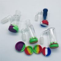 Wholesale Beracky mm mm Glass Ash Catcher with ML Silicone Container Reclaimer Male Female Ashcatchers for Quartz Banger Water Bongs Dab Rigs ZC
