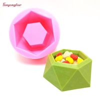Wholesale Cake Tools Geometry Polygon Silicone Mold Vase Concrete Cement DIY Craft