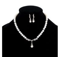 Wholesale Pendant Necklaces Cross border special for Korean elegant angel wings pearl necklace choker bridal set accessories a generation of hair
