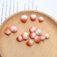 Wholesale DIY Jewelry Findings Imitation Fruit Peach Shape Resin Charms Ornament Accessory Summer Earring Necklace Bracelet Pendant