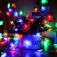 Wholesale Christmas Snowflake Star String Light Flash Fairy Outdoor Use For Tree Wedding Party Decoration Strips LED