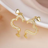 Wholesale Stud YC5291E S925 Silver Street Snap Series Delicacy Fashion Heart Zircon Earring GIRL S Gift Banquet WOMEN S Jewelry Earrings