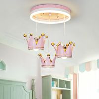 Wholesale European Crown Children s Room Girl s Bedroom Princess Personality Creativity Warm Sweet Chandelier Pendant Lamps