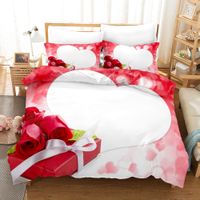 Wholesale Low cost supply of new D printed bedding sets Valentine s Day theme duvet covers and pillowcases The best gifts for lovers in patterns