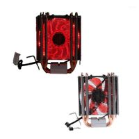 Wholesale Heatpipe W Red CPU Cooler Pin Fan Heatsink For Intel LGA1156 AMD AM2