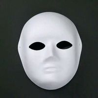Wholesale Hand Painting DIY Plain White Party Masks Male Female Paper Pulp Full Face Blank Unpainted Masquerade Mask for Festive Party to Decorating