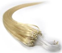 Wholesale quot quot quot Remy Micro rings loop Hair Extensions light brown g s s set dhl free