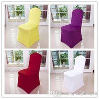 Wholesale Universal White Color Chair Covers Spandex For Wedding Banquet Chair Covers Hotel Decoration Decor
