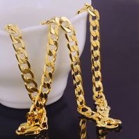 Wholesale K Yellow Gold Filled quot MM Men Women Jewelry Chain Necklace pc K2015