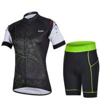 Wholesale 2015 women cycling clothing cheji team road bicycle clothing new style ladies black cycling jersey shirts and padded bike shorts