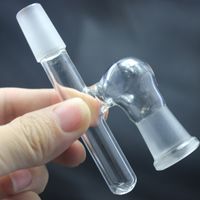 Wholesale Glass Oil Reclaimer Adapter mm or mm joint size Male to Male or Female Glass Adapter For Glass Bongs