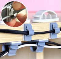 Wholesale Self adhesive buckle line cord clip wire clamping device Power Wire Management Marker Straps Cable Tie Organizer JE4