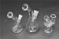 Wholesale Cheap Travel Mini Glass Bongs Dab Rigs With mm mm Female Joint Clear Cheap Small Recycler Glass Water Pipes Oil Rigs