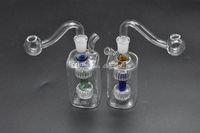 Wholesale Inline Perc Percolator Bubbler Glass Water Pipe Bong mm Ash Catchers Bong Vortex Shiny Oil Rigs Water Smoking Pipes