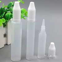 Wholesale DHgate ml ml Plastic Dropper Long Bottle PE Bottle Childproof Cap Pen Shape E Liquid Bottles bulk in stock
