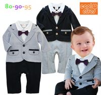 Wholesale 2019 Autumn Baby romper Boys gentleman long sleeve rompers kids relaxation Modelling climb clothes children jumpsuits baby clothing GR14