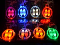 Wholesale Fiber Optic LED Shoe laces shoelaces neon led strong light flashing shoelace Generation pairs
