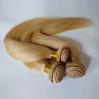 Wholesale Malaysian Brazilian European Indian human Hair Weave Blonde straight High end ladies for Birthday party travel weft