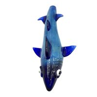Wholesale Hot sell Dark blue Oceanic sharks design hand pipe Tobacco glass Tube Pipe For Smoke Fast delivery