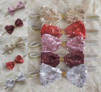 Wholesale New Girl Headbands Sequins Bow Fashion Children Hair Accessories Photograph props Baby Gifts