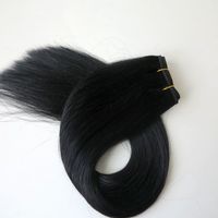 Wholesale 100 human hair wefts brazilian hair bundles straight hair weave g inch Jet Black no tangle indian hair Extensions