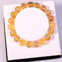Wholesale Fashion natural jewelry Citrine MM Round Beads Semi precious stone Crystal Chunky red bracelets bangles for women love gift