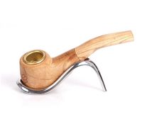 Wholesale Hand polished Wood Engraving Simple and Stylish Pipe Hammer Retro Pipe Mini Curved Pipe