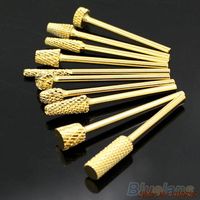 Wholesale Newly Nail Art Manicure DIY Industrial Polish Electric Golden File Carbide Drill Bit PTI