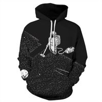 Wholesale Cleaning Robot hoodies for men clothing unisex Long Sleeve vetements hoodie sweatshirt designer D Galaxy Funny Print Spacewalk Pullovers