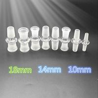 Wholesale Bong Thick Glass Adapter Standard Size Joint Male to Female Converter for Hookahs Water Pipe Oil Rig