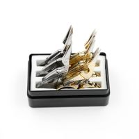 Wholesale Small Scissors Eyebrow Metal Trimmer Beauty Tool Crane shape Gold Sliver Stainless Steel Scissors SC