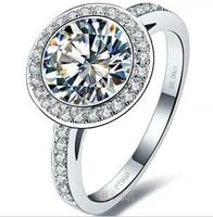 Wholesale New Fine US sona diamond ring kt gold plated sterling silver T models PT950 platinum mark Moissanite