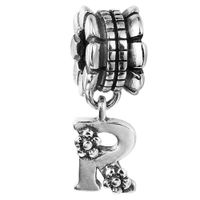 Wholesale Alphabet Dangle R Sterling Silver Beads Fit Pandora Charms Bracelet Authentic DIY Fashion Jewelry