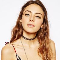 Wholesale 2015 fashion Handmade Vintage hippy stretch tattoo choker necklace Elastic line Punk Grunge Statement Necklaces Jewelry for women men
