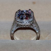 Wholesale Size Gold Sapphire Diamond Big Luxury White Jewelry kt Filled Stone GF Wedding Ring CT Engagement Band Simulated Lovers G Omjbq