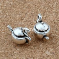 Wholesale MIC Antique Silver Zinc Alloy D tea pot Charms Pendant x13mm DIY Jewelry A