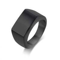 Wholesale Newest Style Mens Jewelry Simple Casting High Polished Stainless Steel Rings IP Black Golden Silver Plating Smooth Mens Rings US Size
