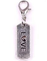 Wholesale love tag Floating Pendant Charms with Lobster clasp Fit For Glass Magnetic Memory Locket
