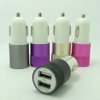 Wholesale 3 A USB Dual Car Charger V mah Dual Port Car Chargers Adapter LED Light Universal for iphone6 plus Samsung S6 Blackberry