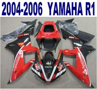 Wholesale Injection molding ABS fairing kit for YAMAHA YZF R1 yzf r1 red black Santander fairings set YQ12