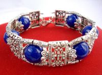 Wholesale Wonderful Tibet Silver blue lapis lazuli Bead handmade Bracelet