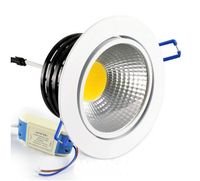 Wholesale MOQ100 COB Downlights LED AC V Degrees Non dimmable Recessed Ceiling Spotlight Warm white Cool white CE ROSH W W W W W W