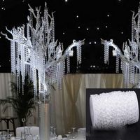 Wholesale 10mm Crystal Garlands Acrylic crystal curtain string Gems Bead Strands Wedding Decoration Manzanita Tree Hung Strands DHL