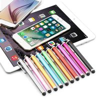 Wholesale 500pcs New Universal Aluminum Touch Pen Screen Stylus Long For iPhone For Samsung Huawei etc Tablet Laptps Other Mobile Phones