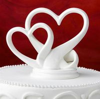 Wholesale wedding gift quot You re the Top quot Interlocking Double Hearts cake decoration wedding cake topper cake stand