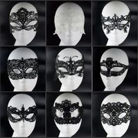 Wholesale Cheap Sale Fashion Design Black White Lace Masquerade Face Masks For Halloween Xmas Party Decorations Jewelry Supplies
