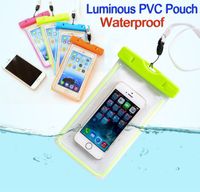 Wholesale Universal Clear Waterproof Pouch Case Luminous Water Proof Bag Underwater Cover suitable for all mobile phone inches Iphone Samsung