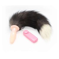 Wholesale Vibrating Silicone Anal Plug with Fox Tail Silica Gel Butt Plugs Anus Intruder Penetrator Sex Toys BDSM Bondage Gear Sexy