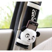 Wholesale 2pcs Hot Black White Cartoon Panda Plush Car Auto Seat Belt Cover Shoulder Pads