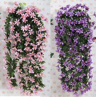 Wholesale 10pcs cm Artificial flower Silk winter jasmine flower vine plastic wisteria for home party wedding decorations